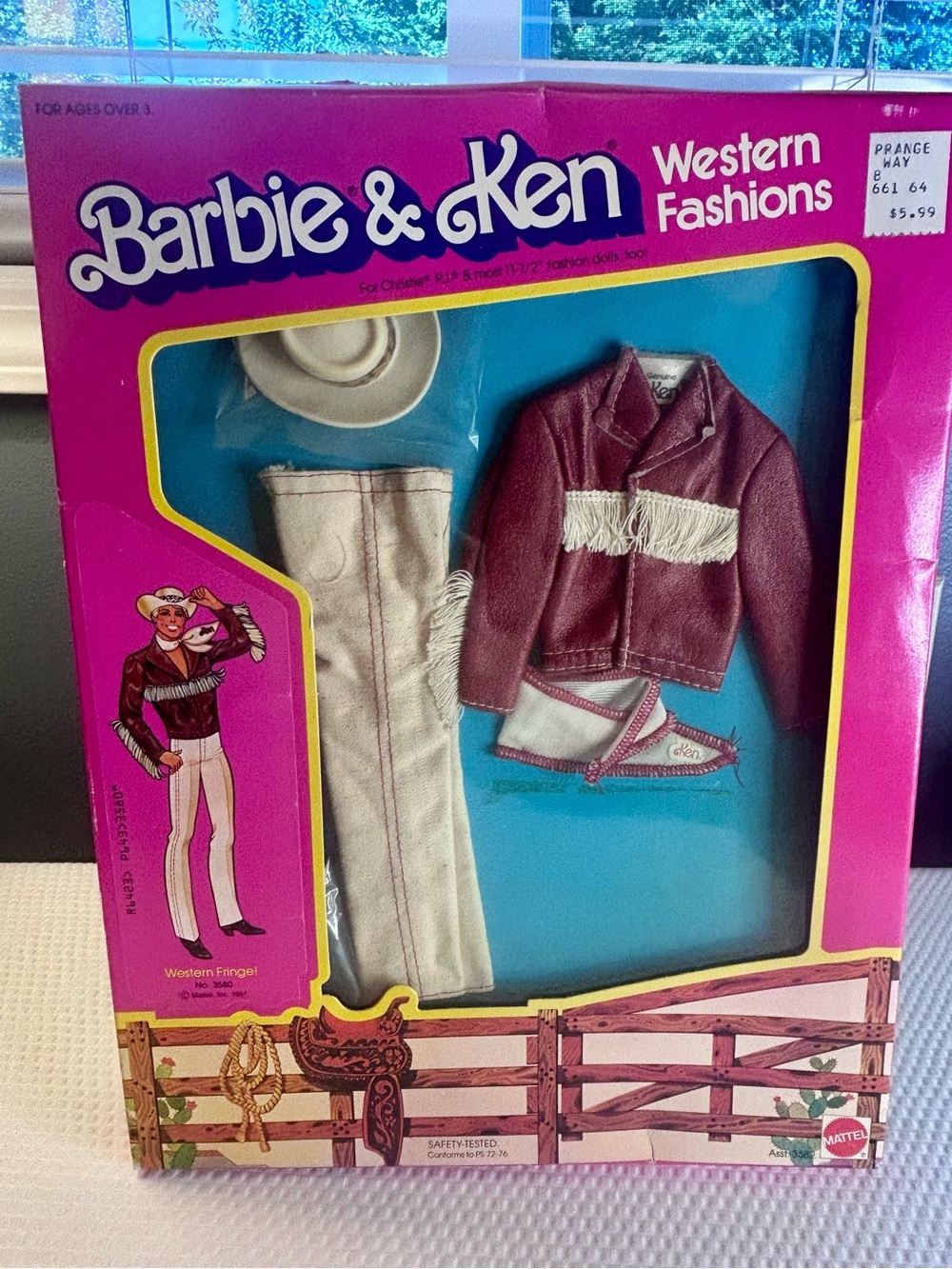 Vintage 1981 Barbie Ken Western Fringe #3580 NRFB
